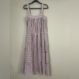 XIRENA red white and blue striped tent dress, sz S